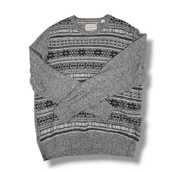 Weatherproof Vintage Men’s Snowflake Crewneck Sweater - Large - Picture 1 of 8